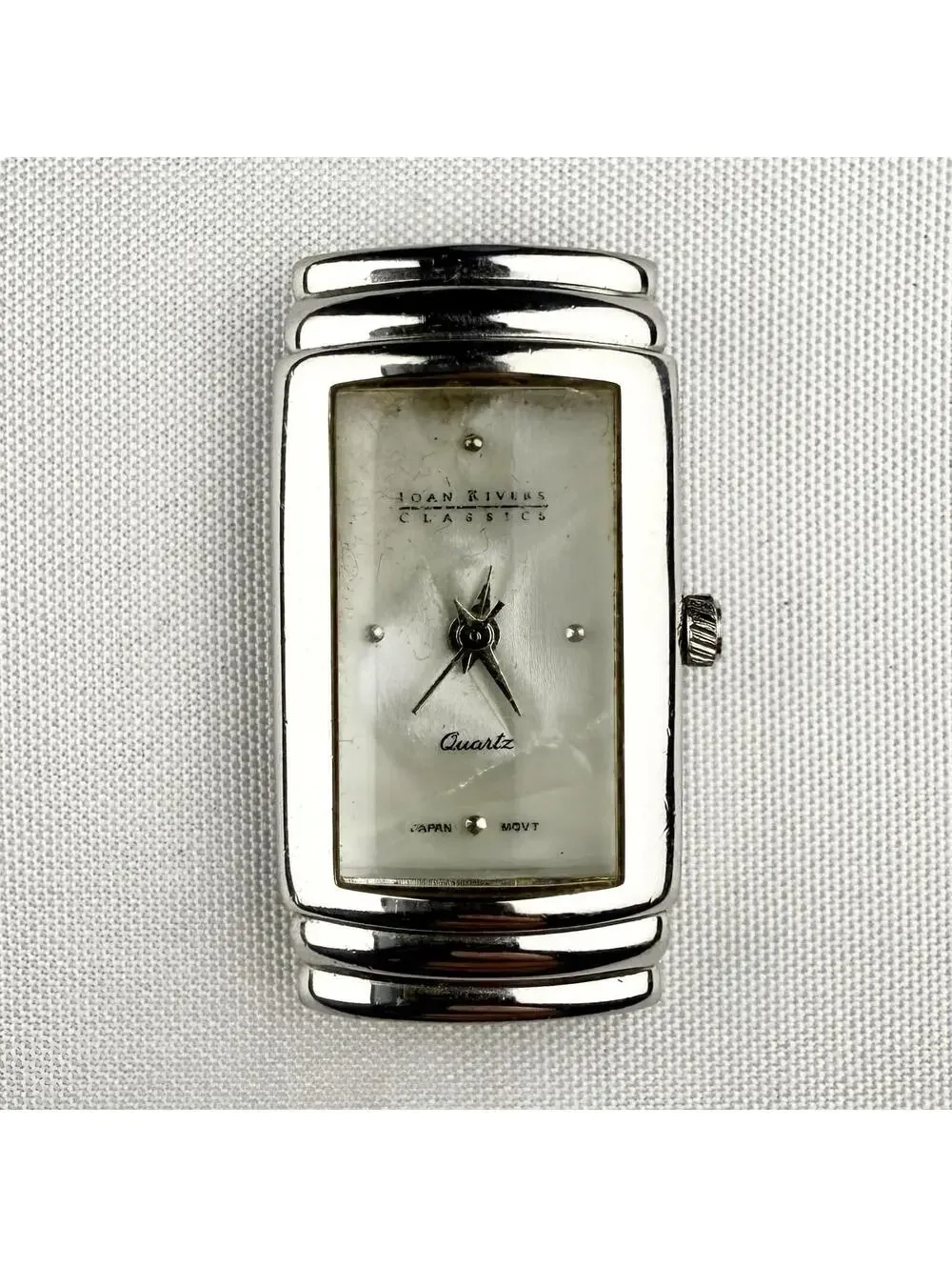 Vintage Joan Rivers Classics Watch Head MOP Mother Of Pearl Silver Need Battery